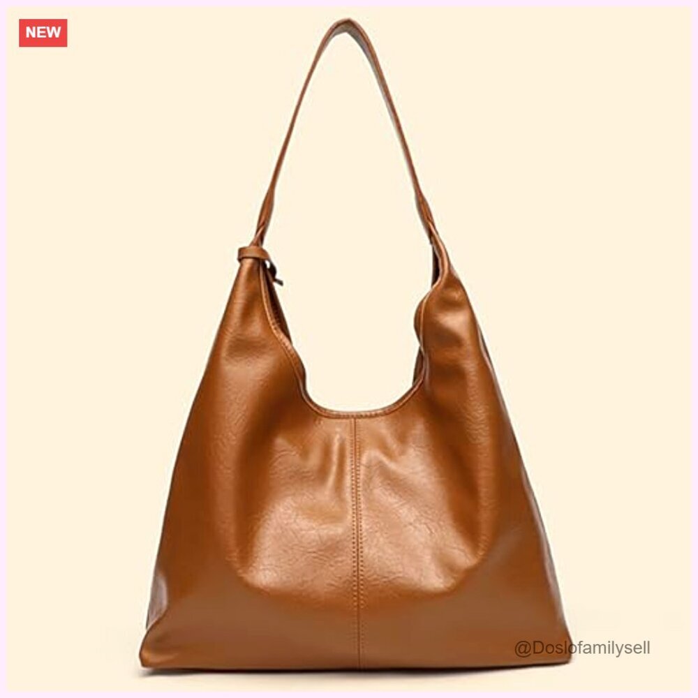 Faux Suede Tote Bag Lightweight Foldable Travel Work Hobo Shoulder Purse - Picture 5 of 7